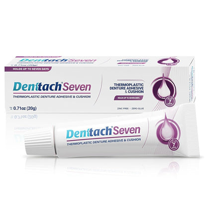 Denture Adhesive Thermoplastic Cushion & Soft Reliner for Upper and Lower Dentures, 7-Day Secure Hold, No-Glue Zinc-Free Formula, Comfortable Fit for Seniors & Sensitive Users, Daily Denture Care