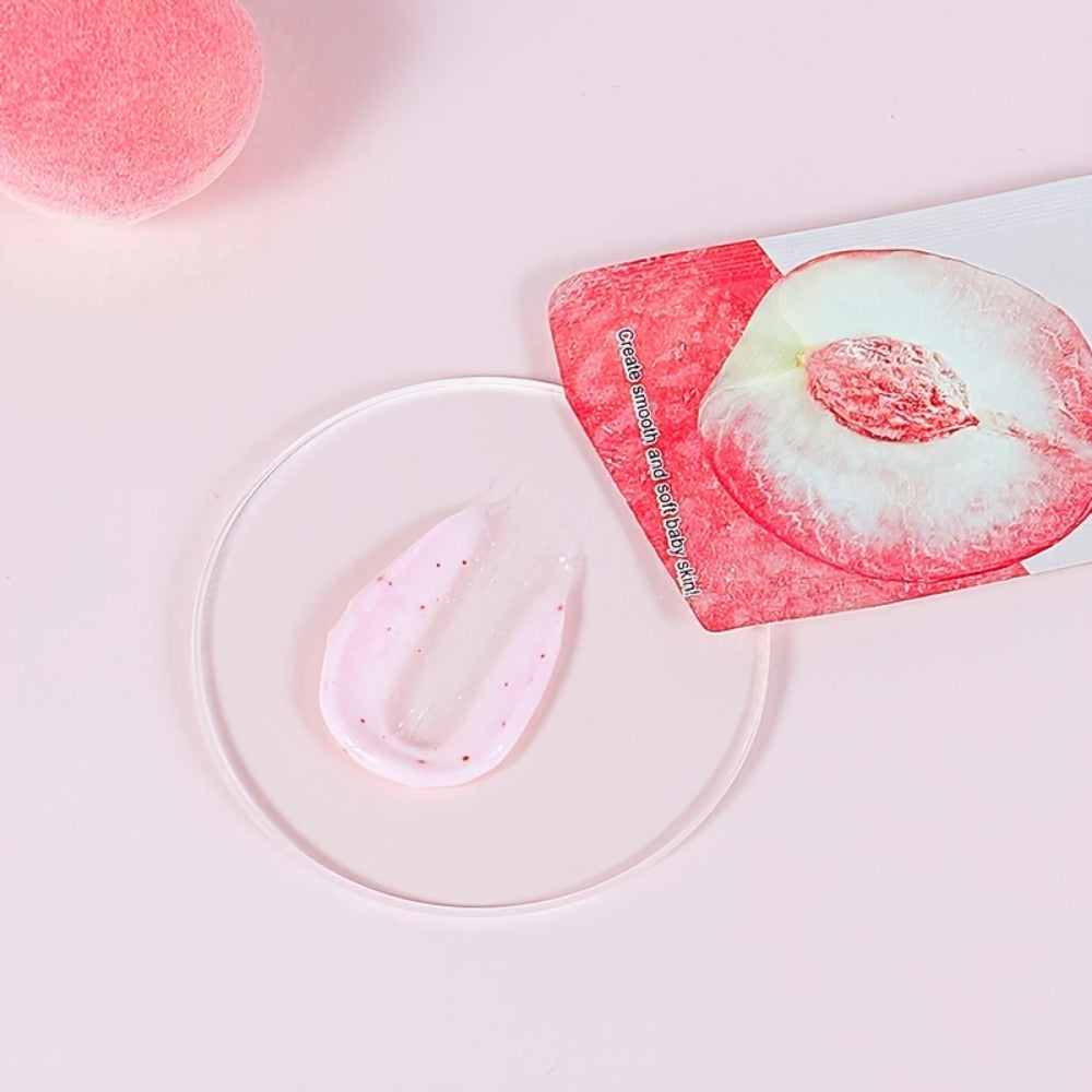 X50pcs Peach Scrub for Feet Body Skin, Gentle Cleansing Moisturizing Smooth And Nourish Skin, Portable for Traveling Holiday Gift for Mother Father Best Friend Christmas Day