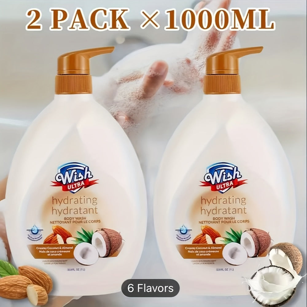 [Body Wash for Men & Women] 33.8fl.oz Body Wash for Men & Women, Long-Lasting Fragrance, Notes of Cucumber & Melon Flavor, Deep Cleaning, Make the Skin Smoother, Effectively Remove for Removing Stubborn Dead Skin, Excess Oil, Black * White Heads