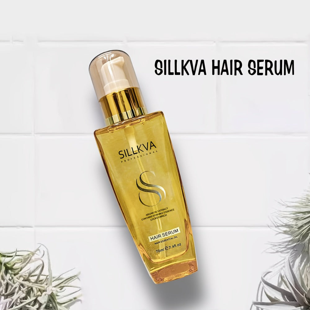 Moroccan Argan Oil Hair & Skin Treatment with Brush - Anti Frizz Smoothing Moisturizing Shine Boost for Dry Damaged Dull Hair Body Oil Women Men Gift 2.4oz