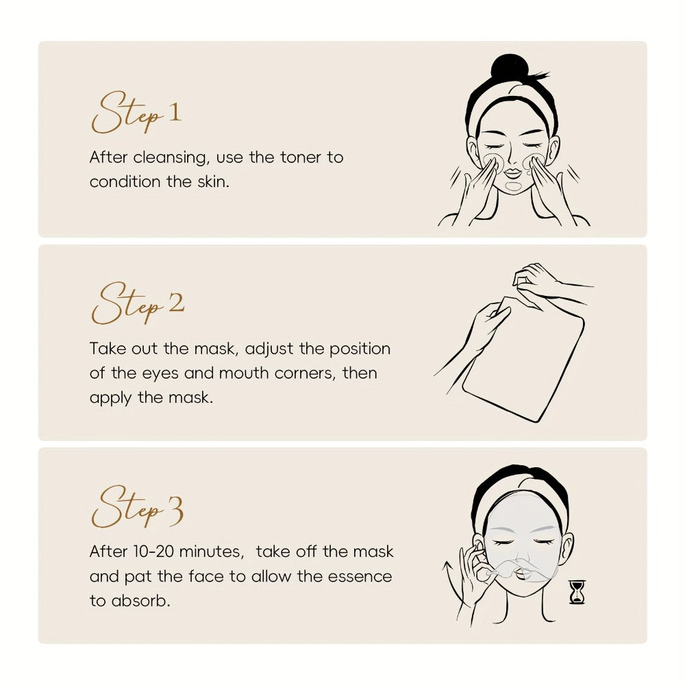 Snail Collagen Hydrating Mask 20pcs/Set, Target Radiant Skin, Facial Mask Sheet, for All Skin Types