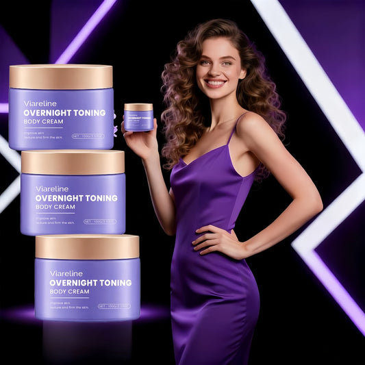 Overnight Body Toning Whip 3Pcs Firming Moisturizing Cream with Collagen Glycerin Body Shaping Lotion Nourishing Skin Tightening Whip Works While You Sleep All Skin Types Gift for Women 3.53oz