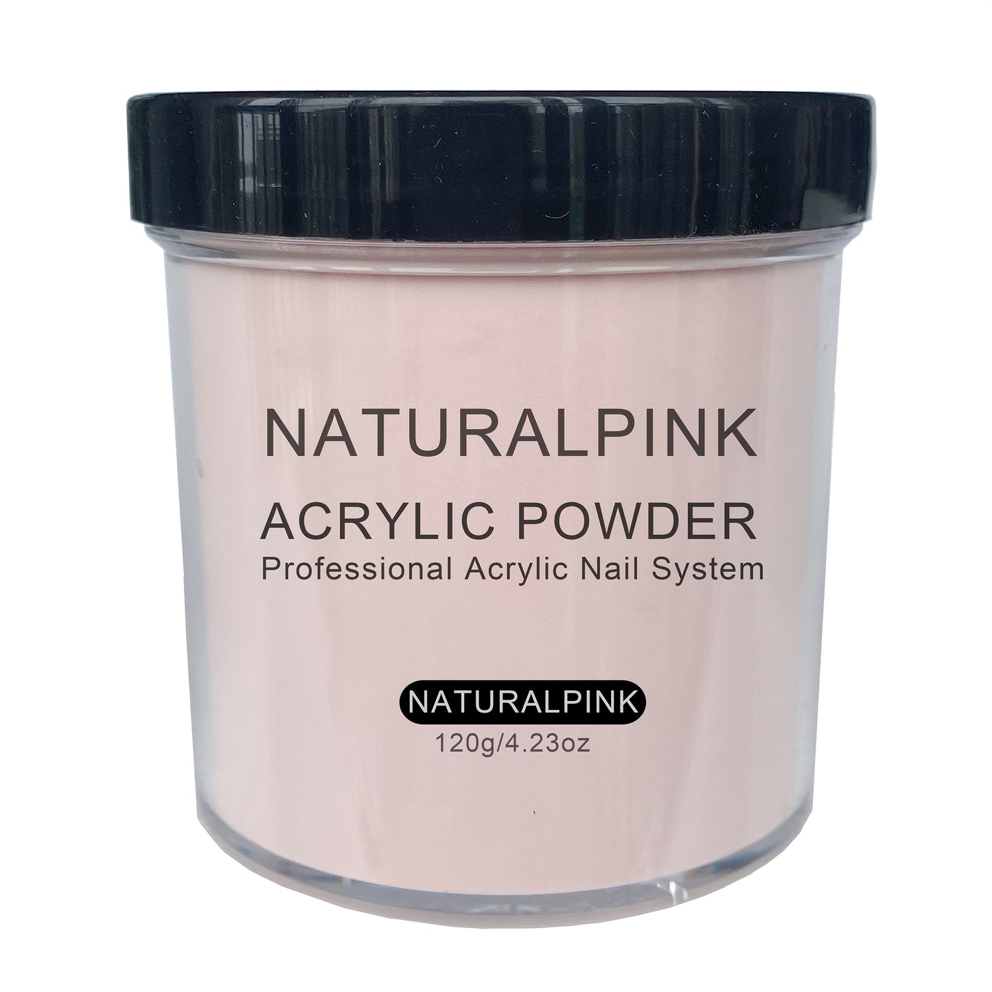 Acrylic Nail Powder 4oz - Professional Rose Peach Almond Natural Pink Formaldehyde-Free System for Nail Extensions Sculpting 3D Nail Art No Lamp Needed Nail Tech Supplies
