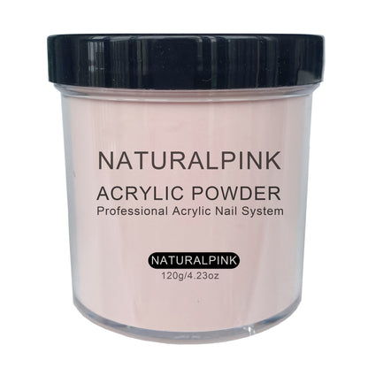 Acrylic Nail Powder 4oz - Professional Rose Peach Almond Natural Pink Formaldehyde-Free System for Nail Extensions Sculpting 3D Nail Art No Lamp Needed Nail Tech Supplies