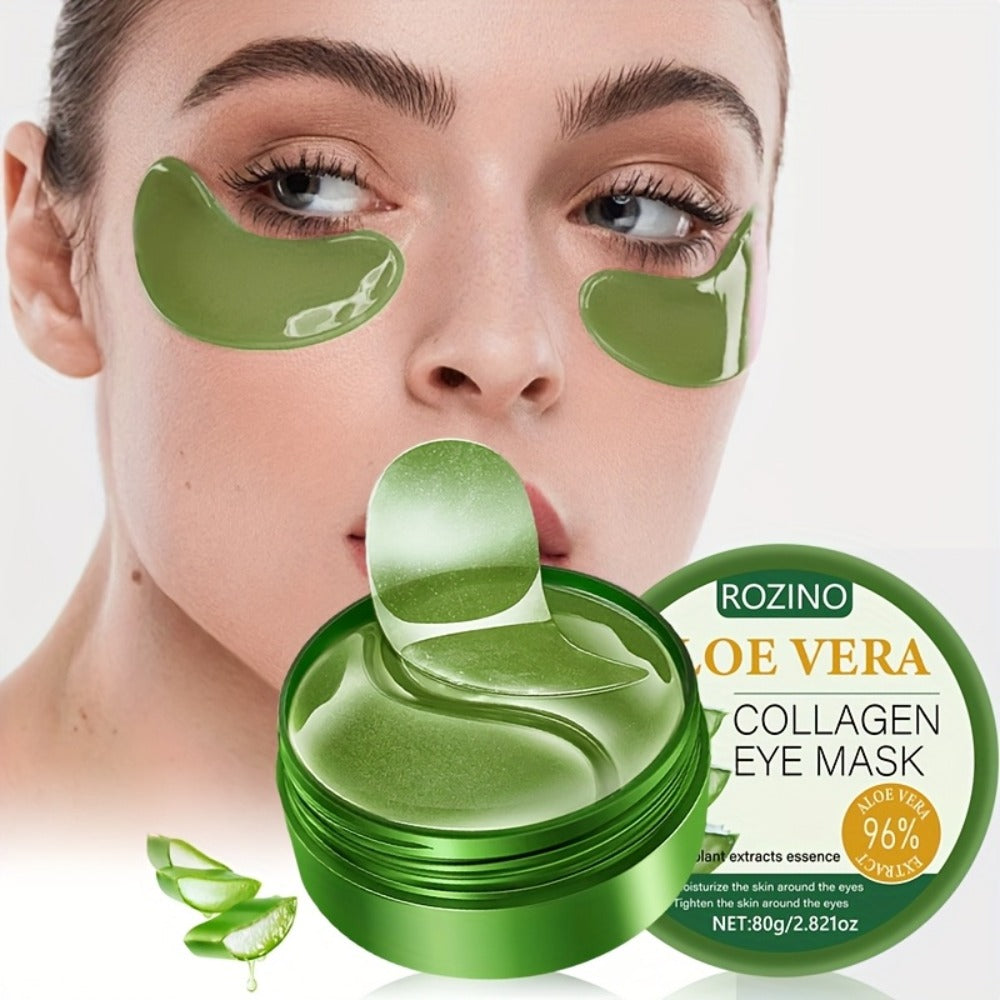60pcs Instant Lift Aloe Vera Collagen Eye Mask, Under Eye Patches, Strong Moisturiz, Cooling, Look Reduced Wrinkles, Look Reduced Dark Circles, Gel Eye Patches Suitable For Swollen Eyes Dark Circles, Improved Under The Eye Patches Skin Loosen