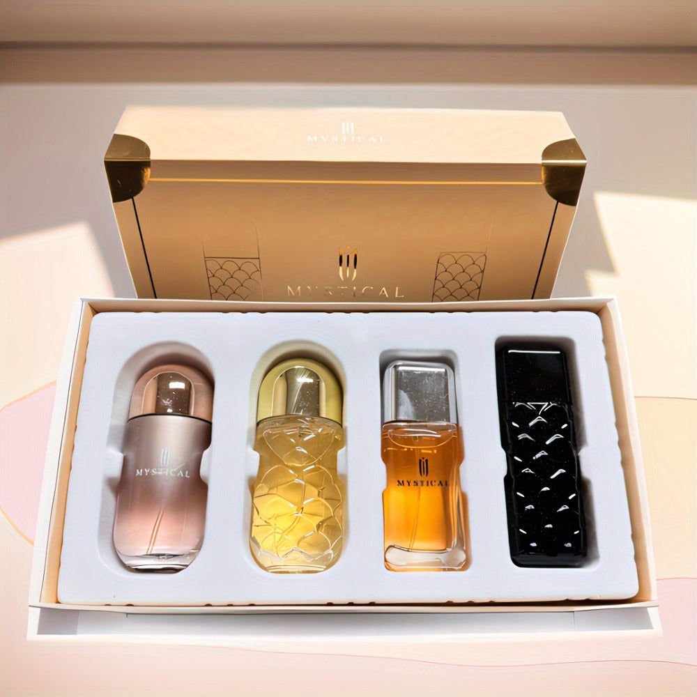 Travel Size Perfume Gift Set 4 Piece Mini Fragrance Collection - Long Lasting Fresh Floral Scents 20ml 30ml - Womens Unisex Cologne for Mothers Day Valentines Birthday