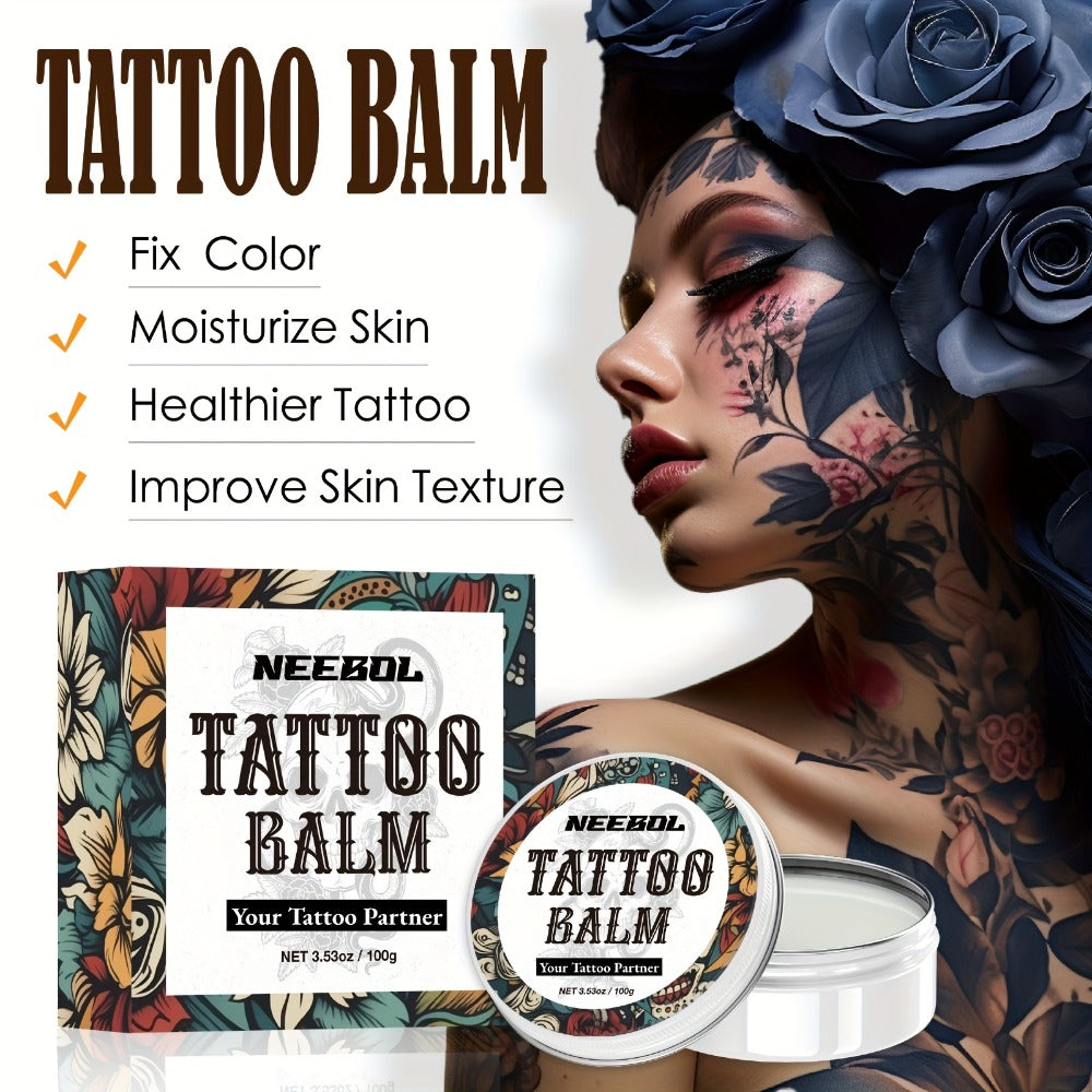 Neebol Green Soap Tattoo Cleaning Solution for Skin Prep Before And After Tattooing, Tattoo Supplies, Tattoo Kit, 8.5oz Tattoo Soap with Squeeze Bottle, Moisturizing Tattoo Balm Cream for Vibrant Color, Tattoo Wipes Cleasing Cloth, Easter Gifts