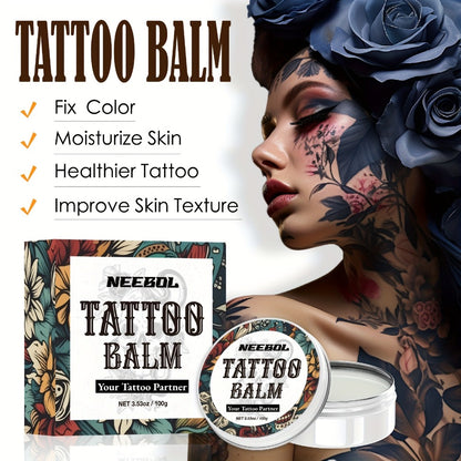 Tattoo Green Soap Concentrated Cleaning Solution 8.5oz with Squeeze Bottle Skin Prep Before & After Tattooing Moisturizing Balm Cream Lint-Free Wipes Kit