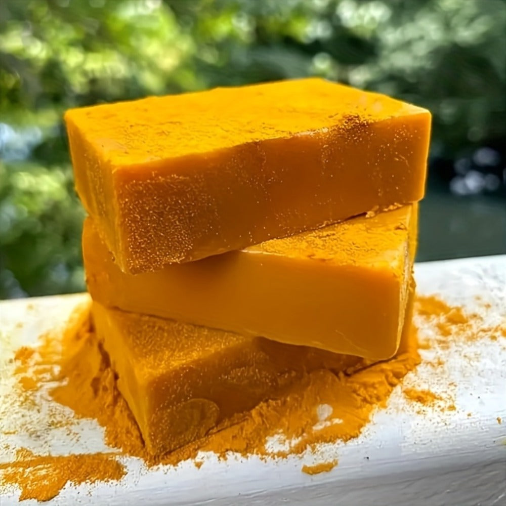 6/12/18pcs Handmade Cold - Processed Turmeric, Lemon & Kojic Acid Soaps For Cleansing - ForFace & Body -Foaming Net Included+Dopamine Bath Ball+ Swab+Towel. Deeply Cleanses, Hydrates, And Suits All Skin Types. Free Gift Of Four Tools.Bye, Dirt!