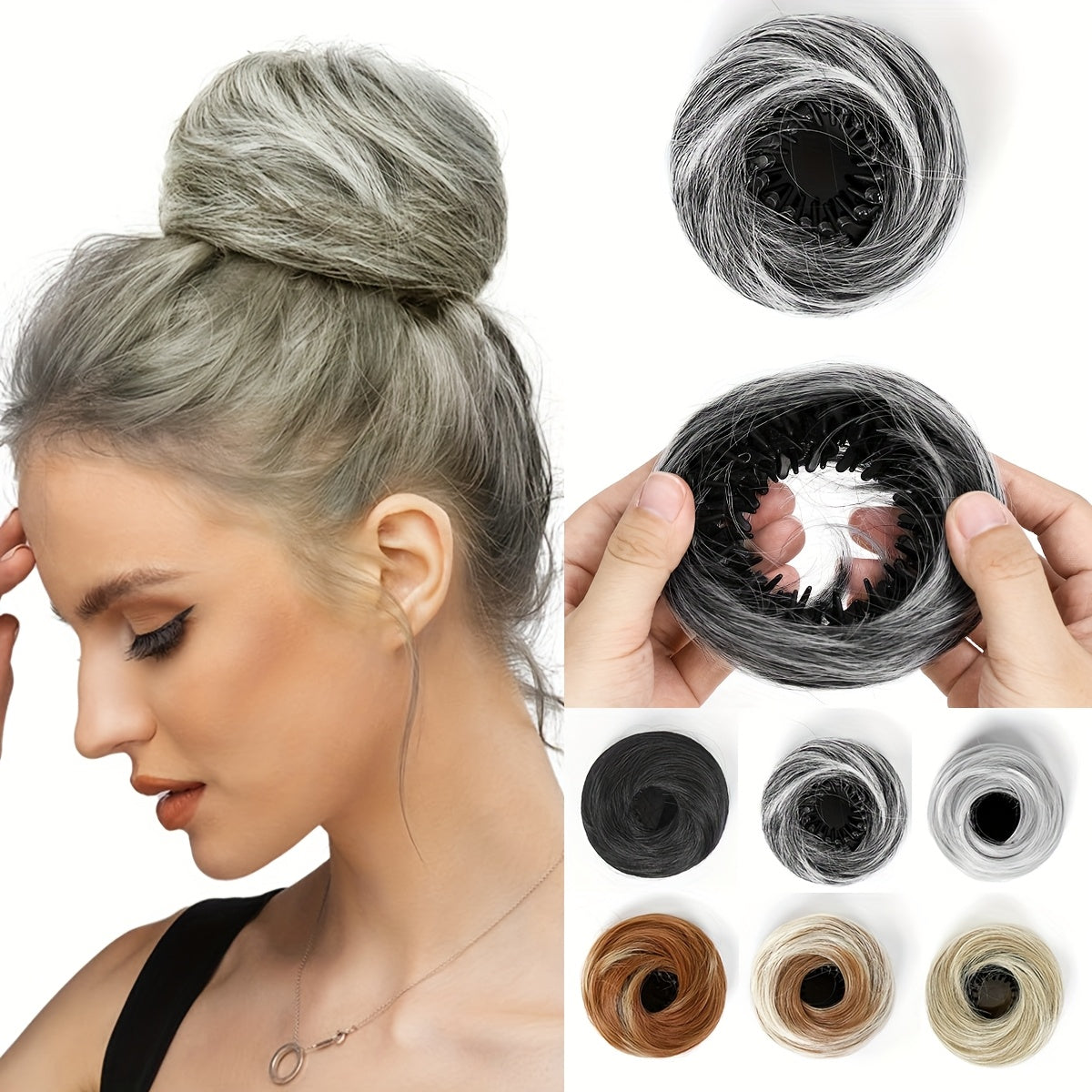4-inch Magic Bun Hair Accessory for Women, Easy-to-use Headbands And Hair Clips, Perfect for Elegant High Ponytails, Made Of High-temperature Synthetic Fiber, Ideal for Weddings, Parties, And Formal Events, Suitable for Formal Occasions