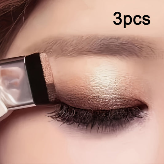 3pcs Flash Two-color Eye Shadow Plate, 5-8 Diversified Colors, Easy to Mix, Durable Waterproof Eye Makeup, with Brush