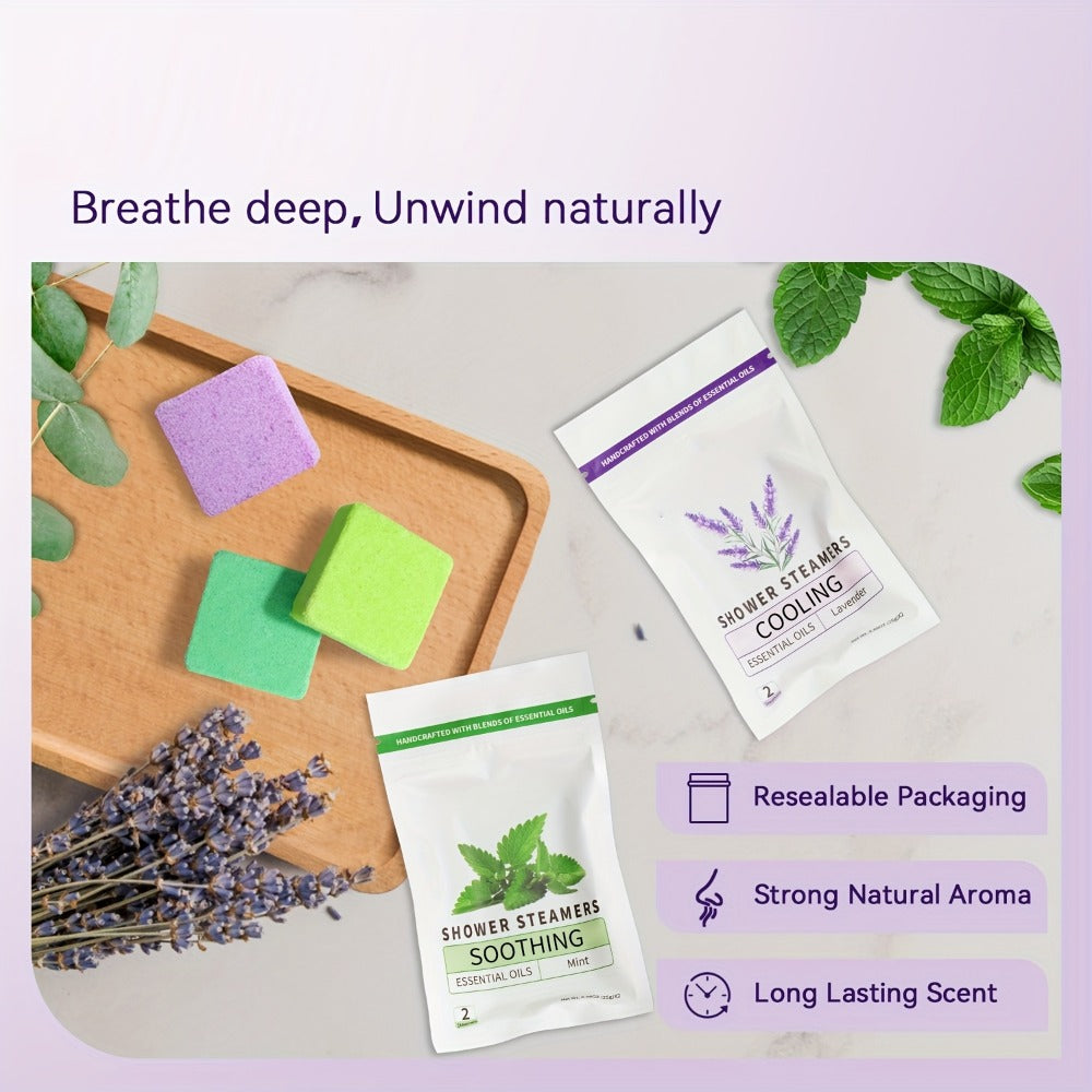 6/8pcs Of Essential Oil Shower Steamers, Eucalyptus, Lavender, Jasmine, Camellia, Mint, Citrus, Grapefruit Shower Steamers Fragrance, Shower Gel Shower Tablets/Essential Oils Luxury Self-Care Gifts for Men&Women, Bath Tablets, Girly Must Haves Cheap