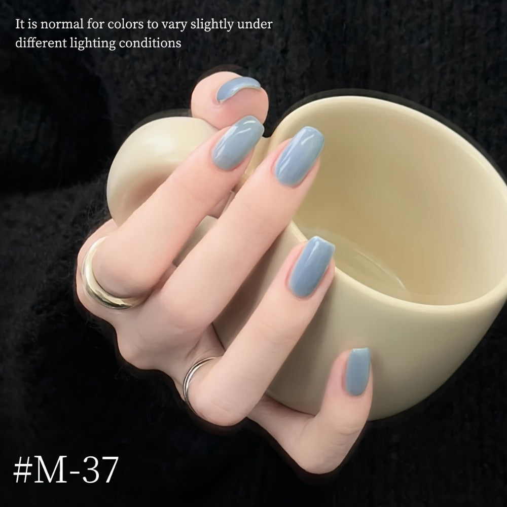 XEIJAYI 6-Color Peacock Blue & Sapphire Blue Nail Gel Set - High Saturation Salon & Gel Polish, Smooth & Durable Long-Lasting Formula, Alcohol-Free, 6 Shades (Light Blue to Navy) for Manicures/Pedicures, Christmas Gift for Women