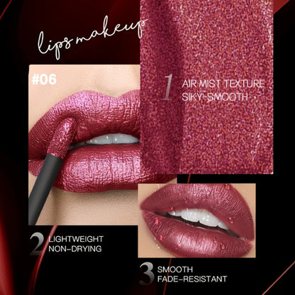 Metallic Lip Gloss High Gloss Long-Lasting Non-Stick Lip Plumper Glossy Lipstick for Women Portable Party Date Daily Makeup Gift 11 Shades