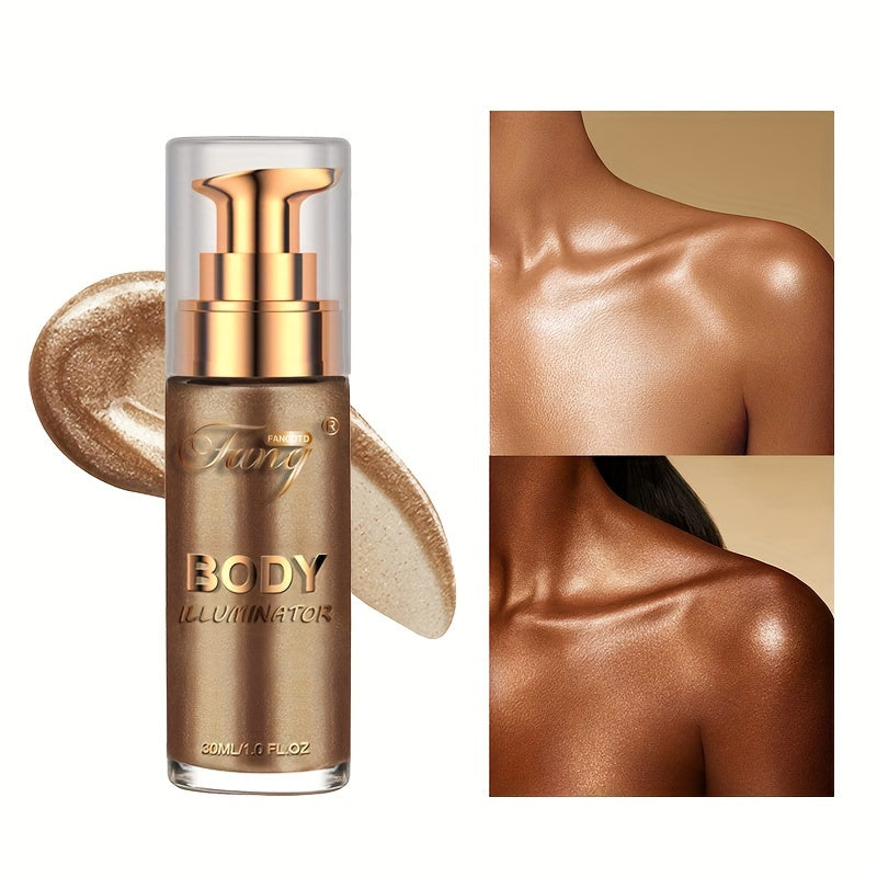 Set of Two Liquid Luminizers That Provide a Moisturizing Shimmer for Both Face And Body, Perfect for Summer Makeup As an All-In-One Highlighter