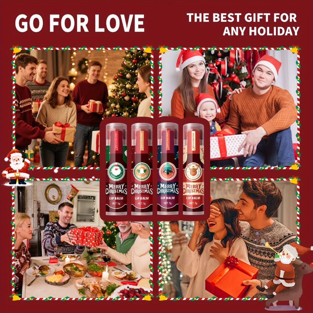 32pcs MISS FACTOR Christmas Lip Gloss & Balm Set - Long-Lasting Hydration, Holiday Gift Bo with Lipstick-like Tubes for Women & Men, Christmas Lip Balm, Fancy Lip Balms, Smudge Proof Lipstick, Christmas Lip Balm Set, Lipstick for Women Matte