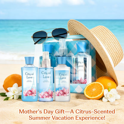 Bath and Body Gift Set for Women 3-Piece Peppermint Eucalyptus Glycerin Body Lotion Shower Gel Fragrance Mist – Moisturizing Nourishing Spa Set Holiday Birthday Gift for Wife Girlfriend