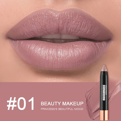 Crayon Lipstick Gift Box Set 6 Shades Matte Velvet Waterproof Long Lasting Easy Apply Popular Colors Luxury Lip Makeup Gift for Women Travel