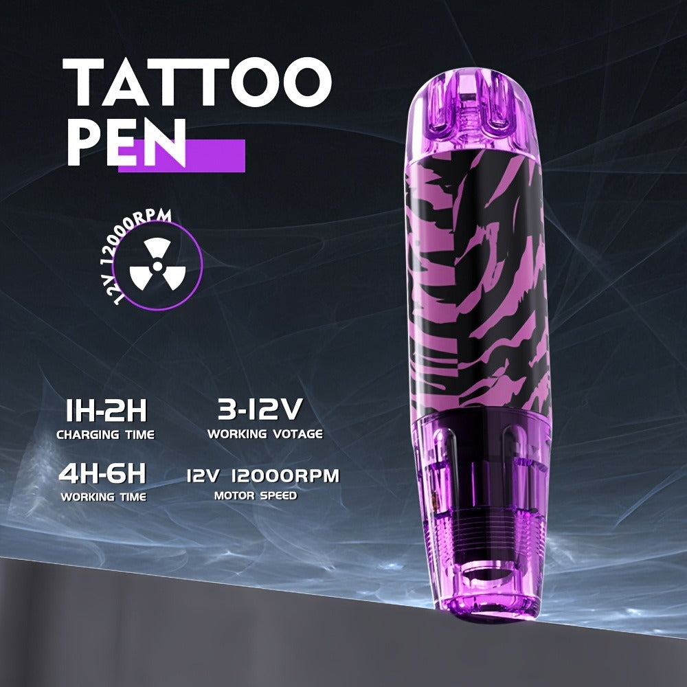 Wireless Tattoo Gun Kit Complete Set - 1500mAh Battery, 10 Tattoo Needles, 7 Ink Bottles & Full Supplies for Beginners & Professional Tattoo Artists, Perfect Gift