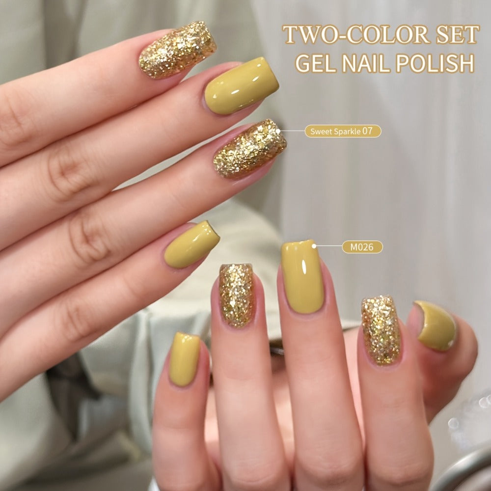 Glamorous Spring Nails Seasonal Nail Art 2Colors Set 0.51oz Nail Gel Polish Soaking LED Nail Gel Salon Female Nail Art Tools Four Seasons Fashion
