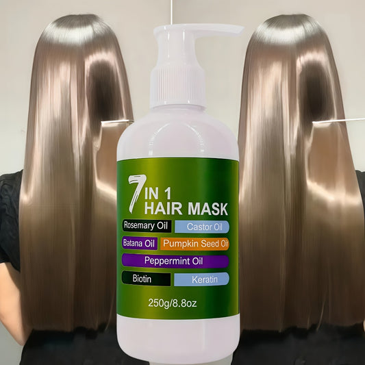250g Moisturizing Hair Cream 7-in-1 Deep Moisturizing Hair Mask, Containing Various Hair Oils, Refreshing And Easy to Absorb, Very Suitable for Dry And Damaged Hair, The First Choice for Gifts, Thanksgiving And New Year Gifts for Family And Friends