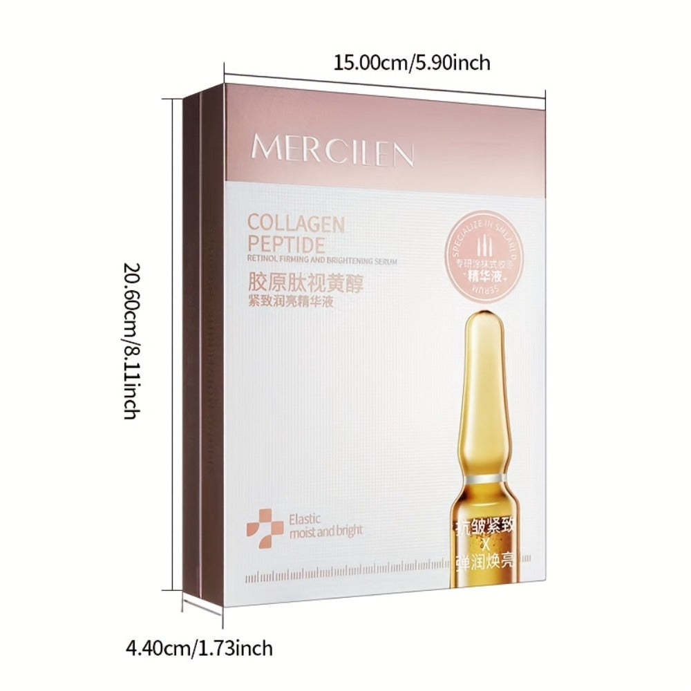 1 MERCILEN Collagen Peptide Retinol Firming & Brightening Serum - Wrinkle, Collagen Boosting, Sensitive Light Beige (No Fragrance), Retinol-Infused Moisturizing Face Serum for &, Dropper Applicator
