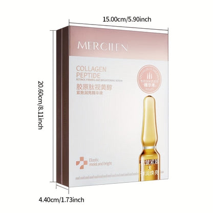Retinol Face Serum Collagen Peptide Firming Brightening Anti Wrinkle Moisturizing Dropper Serum Fragrance Free for Sensitive Skin 1.42oz