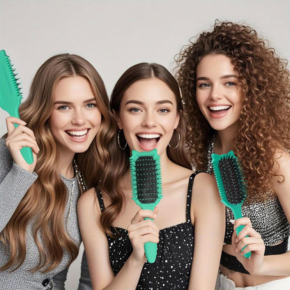 Detangling Brush for Curly Hair 1/2 Pcs – Flexible Bristles Reduce Breakage & Frizz, Gentle Scalp Massage, Wet & Dry Use, Wavy Coily Hair Care Tool