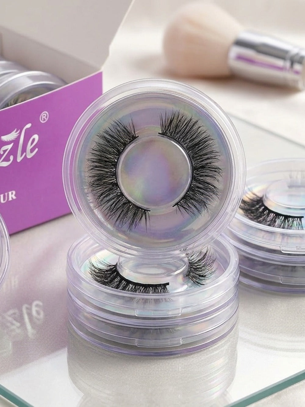 20 Pairs 5D Wispy Faux Mink False Eyelashes, 4 Styles Mixed Dramatic Thick Curled Fluffy Strip Eyelashes Multipack for Eyes Makeup Sets Female Gift