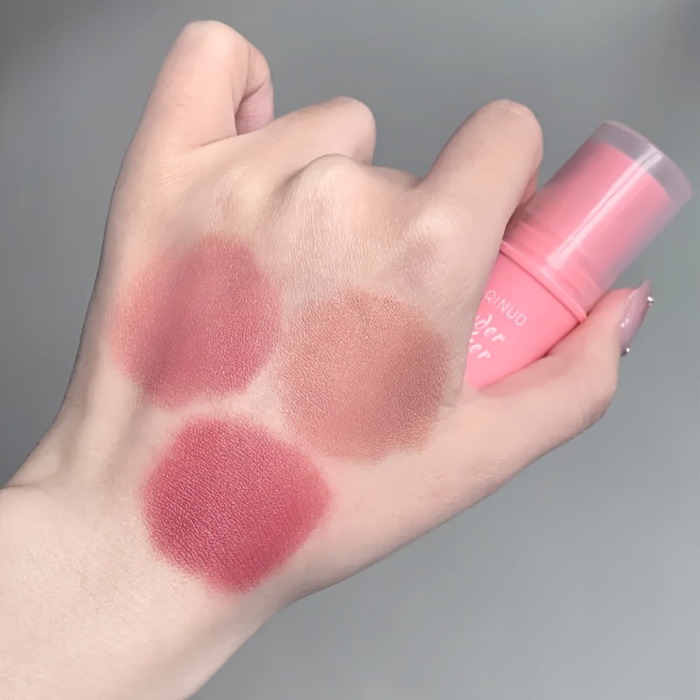 Cream Blush Stick Set 3pcs - Multifunctional Matte Brightening Formula, Long-Lasting Waterproof & Non-Greasy | Blendable Face Blush for Cheeks, Lips & Eyes | Travel-Friendly Daily Makeup