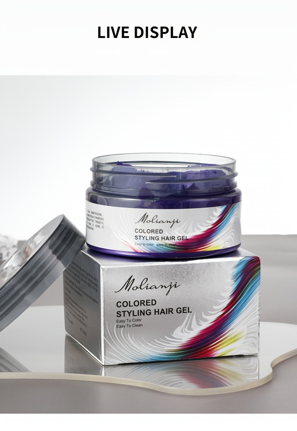 Temporary Hair Dye Color Wax 3.53oz — Non-Damaging Easy Wash Hair Color for Halloween, Carnival & Festival Styling, Mixable Shades, Natural Hold Not Stiff, 9 Colors