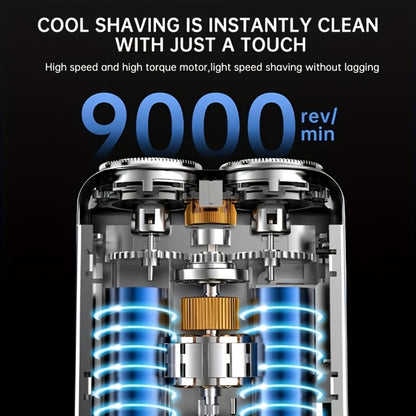 Electric Shaver for Men — Dual-Head Floating Magnetic Razor, Digital Display, USB Rechargeable, Powerful Motor, Portable Travel Shaver, Close Shave, 3 Colors