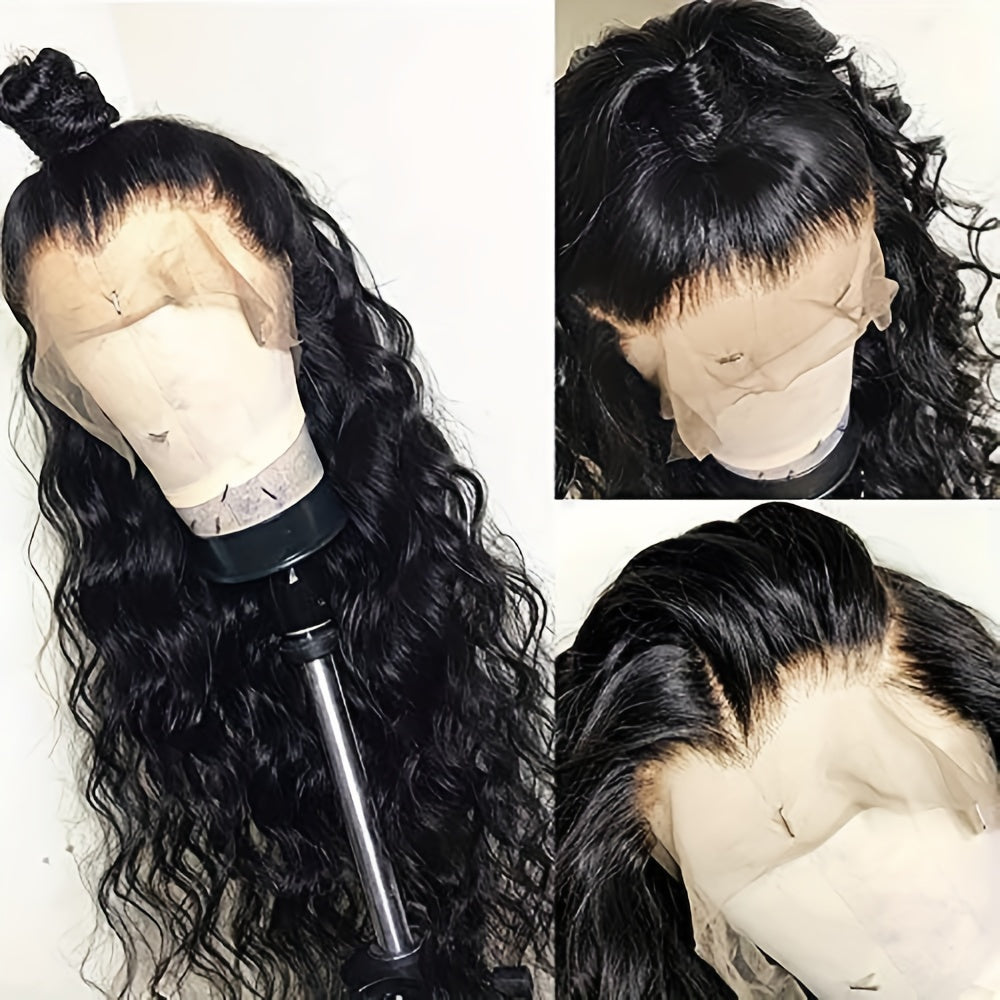 13x4 Lace Front Wigs Long Black Hair Lace Wigs Loose Wave Hair Glueless Heat Resistant Synthetic Wavy Lace Front Wigs for Women