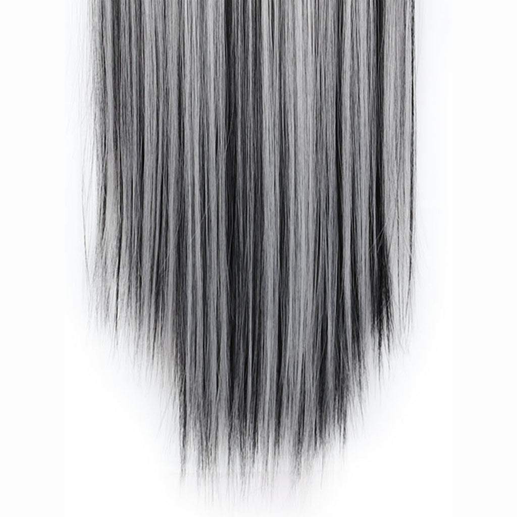 A Set of 6 Gray Hair Clips Made of High-Temperature Fiber, Measuring 24 Inches in Length, Perfect for Everyday Use And Halloween