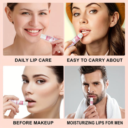 Lip Gloss Set 50 Pieces - Moisturizing Fruit Flavored Lip Balm Kit, 10 Colors Hydrating Lip Care for Dry & Cracked Lips, Holiday Gift Set for Women