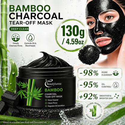 Bamboo Charcoal Clay Face Mask Deep Cleansing Pore Minimizing Oil Control Blackhead Remover Hypoallergenic Skin Care for Men Women All Skin Types