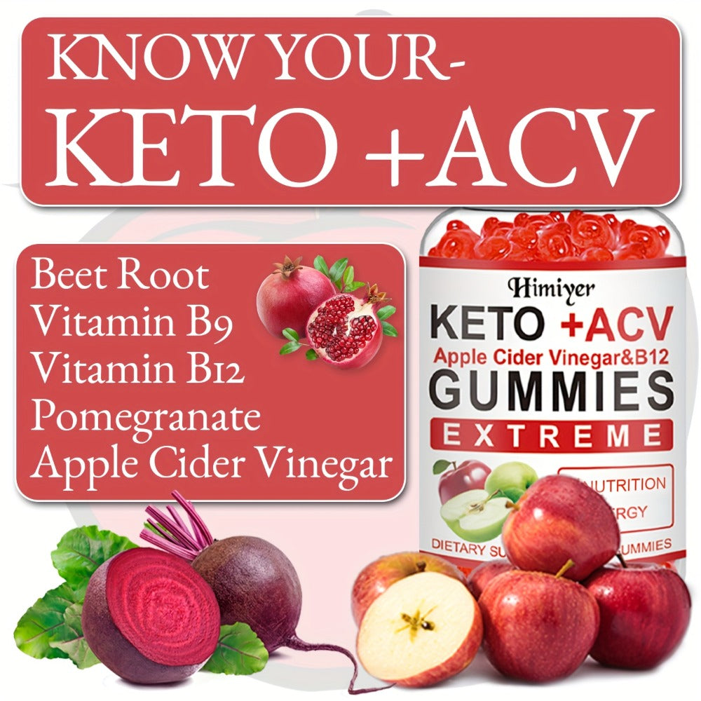 (1/3pcs)- [KETO + ACV GUMMIES] Apple Cider Vinegar Contains B12 And B6 - ANutrient-rich Vitamin Supplement, Suitable for Men And Women. MaintainConcentration, Gentle Intestines, Shiny Skin, Antioxidant. [ Worth Buying Back]