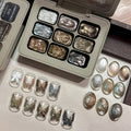 MORDDA 9pcs Gel Polish Set, Alcohol-Free Nail Art Gel, Firm Pat Glue, Salon & Home Use, Ideal Christmas Gift for Women