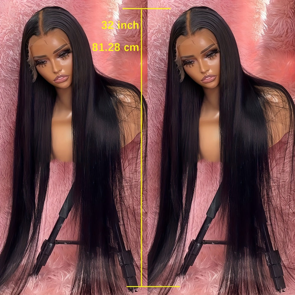 13*4 Straight Lace Front Wigs Lace Front Synthetic Fiber Wigs for Glueless Lace Frontal Wig Pre Plucked with Hair Hairline