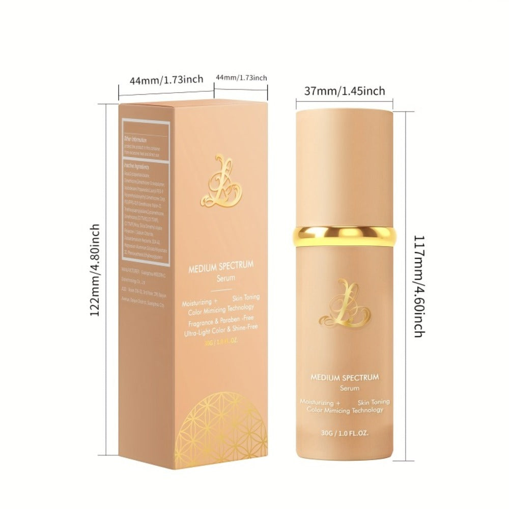 Liquid Foundation Color Changing 4-in-1 Full Coverage Waterproof Concealer Foundation, Medium Spectrum Formula for All Skin Tones, Natural Finish Makeup for Light to Beige Complexions