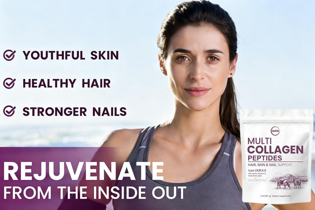 Oufex Multi-Source Collagen Powder - Collagen Complex with Skin Nutrients - Natural Flavor