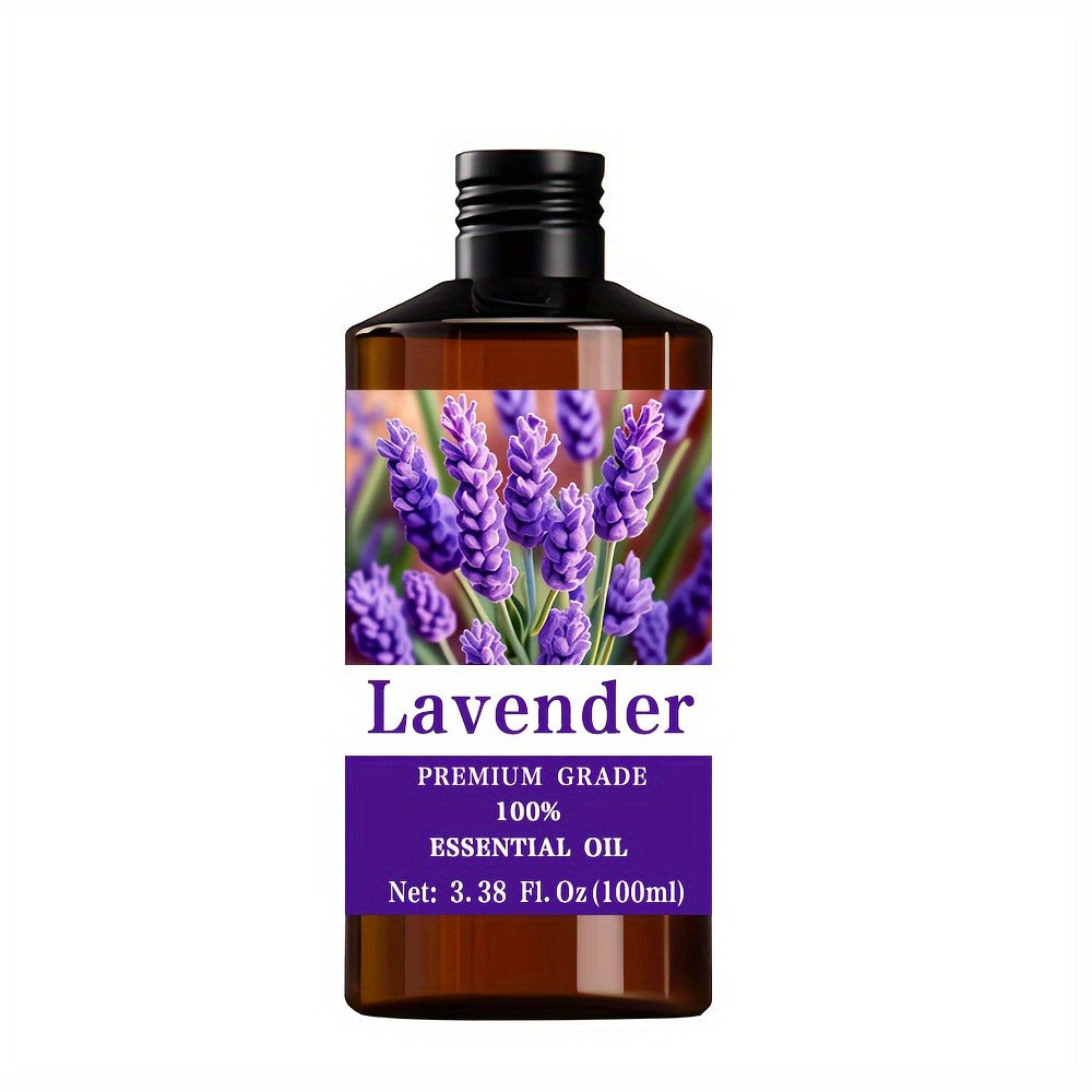 Lavender Essential Oil, 100Ml/3.38 Fl.Oz, 100% Pure Care Grade for Nail, Hair And Skin Care, Massage, Moisturizing Massage Essential Oil for Men And Women, Meditation Gift, Perfect Christmas Gift