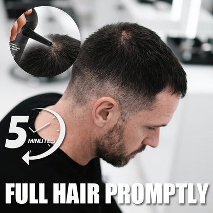 Hair Building Fibers 2-in-1 Kit with Spray Bottle - Thickening Powder for Thinning Hair Fuller Thicker Look Natural Appearance Conceals Hair Loss Suitable All Hairstyles Medium Brown Black