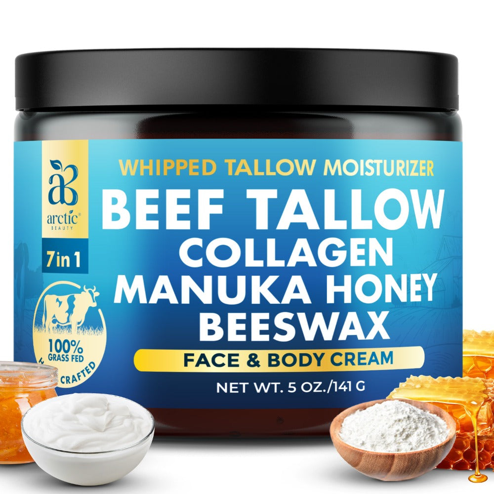 ARCTIC BEAUTY! Whipped Beef Tallow Moisturizer: All-in-One Face & Body Cream for All Skin Types