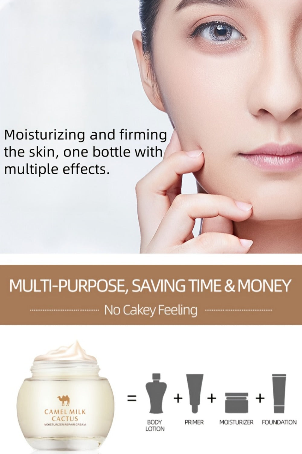 Camel Milk Moisturizing Face Cream, Retinol Essence Night Cream Containing Nicotinamide - A Compact And Moisturizing Face Cream Suitable for All Skin, Rich In Shea Butter And Vitamin E, Nourishing Formula, The Best Gifts for Halloween And Christmas