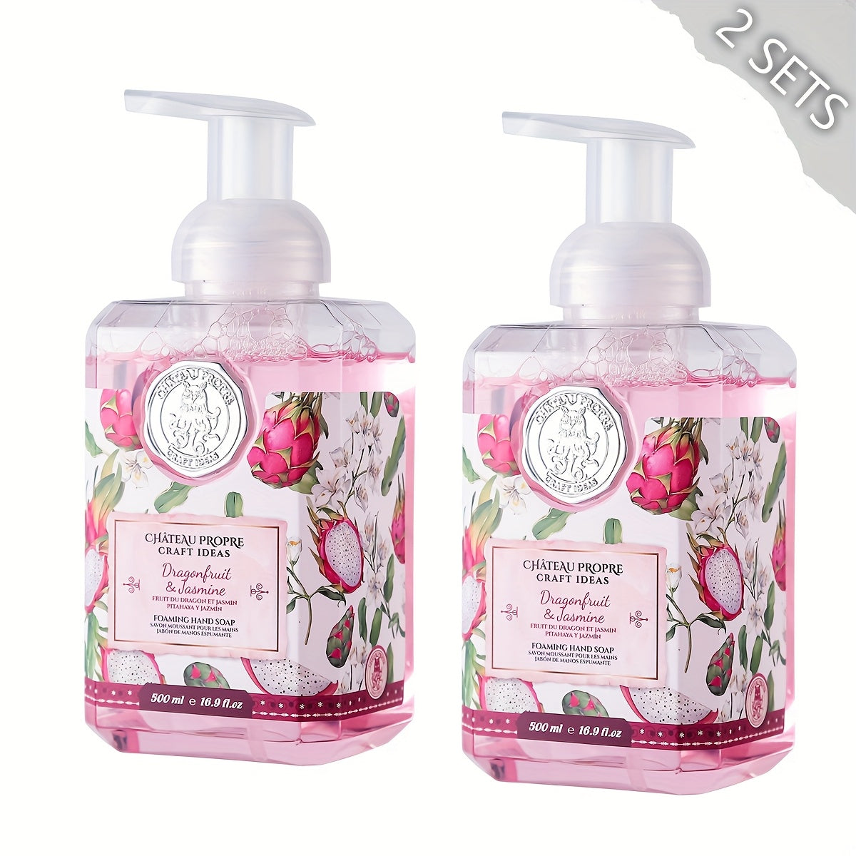 1pc/2pcs Foaming Hand Soap, Ethically Made, 16.9fl.oz (500ml), Fresh Smell. Good for Bathroom, Kitchen And Bedroom. Good Choice for.