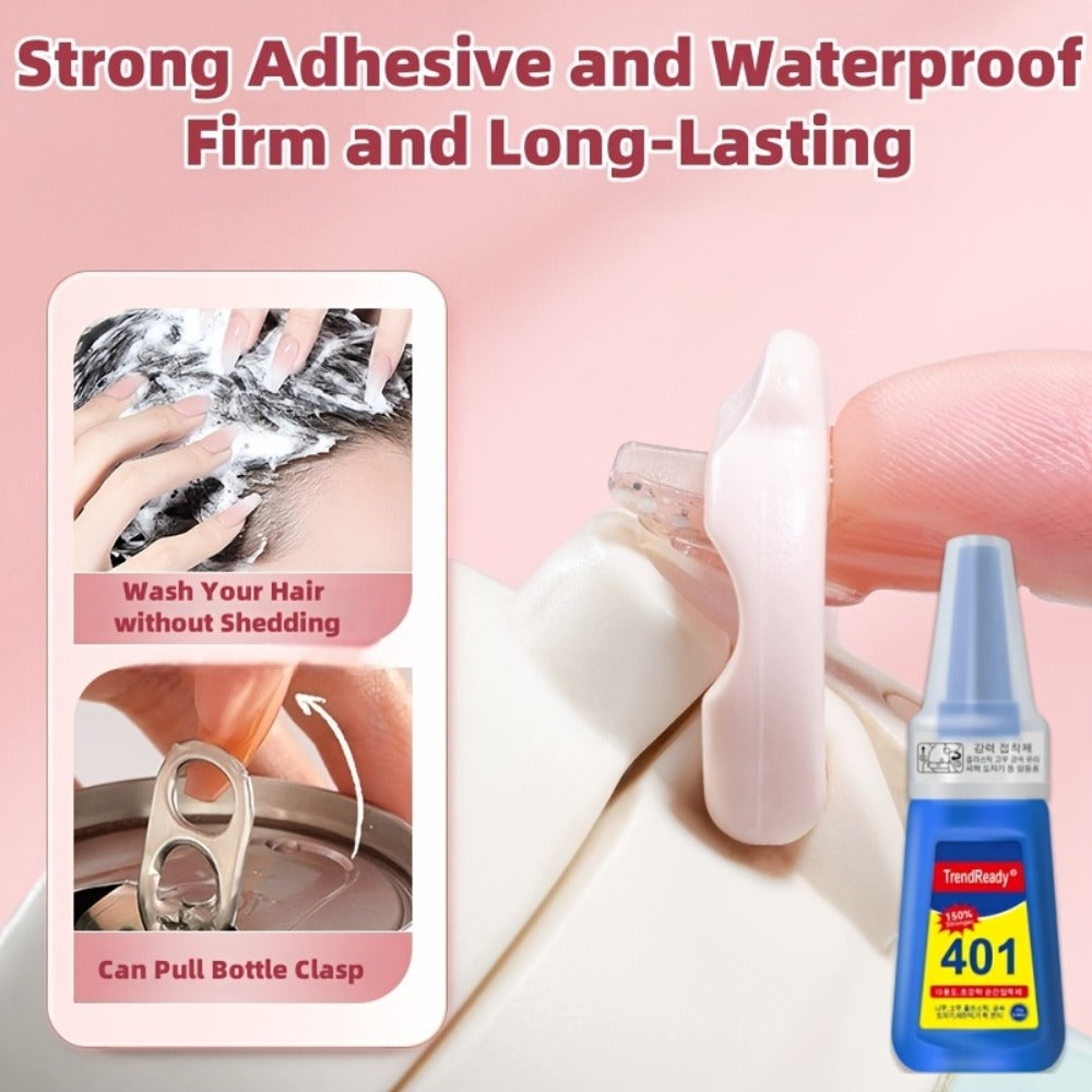 8-Pack/6-Pack/4-pack/2-Pack Extra Strong & Waterproof Nail Adhesive with Nail Stickers | 0.85oz Bottles with Dropper Tip | Quick-Release, Long-Wearing | Alcohol-Free Salon Formula | Multi-Use: Nails, Fabric, Repairs | Super Glue, Nail Glue