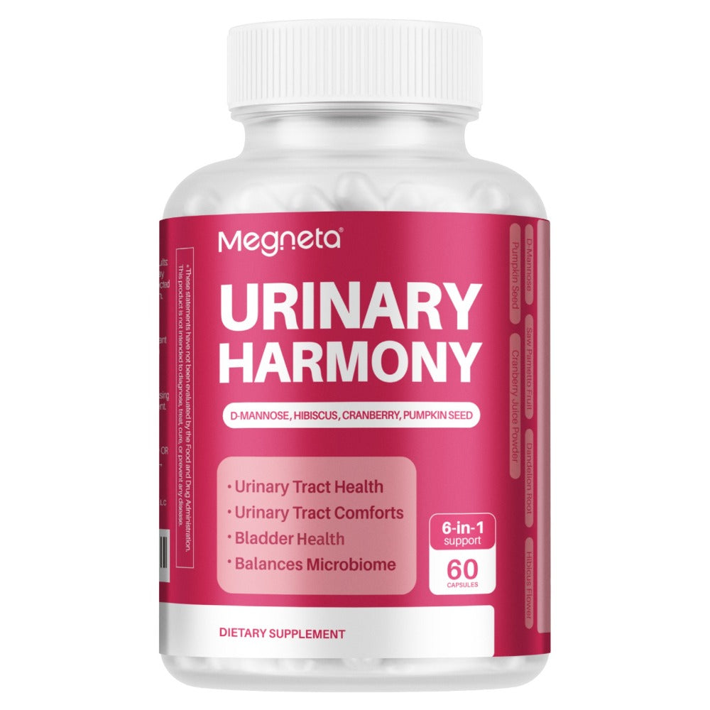 Megneta Women'S Urinary Tract Cleanse Supplement, Featuring D-Mannose, Cranberry, Dandelion, Hibiscus Flower, Saw Palmetto, And Pumpkin Seed - 60 Capsules