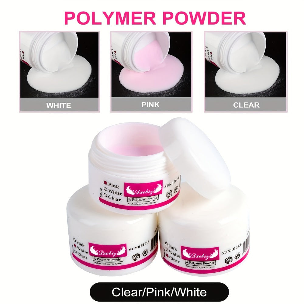 Acrylic Nail Kit for Beginners 12 Color Glitter Acrylic Powder White Clear Pink Acrylic Powder Nails Extension Professional Nails Kit Acrylic Set Manicure Tools Acrylic Supplies for Women