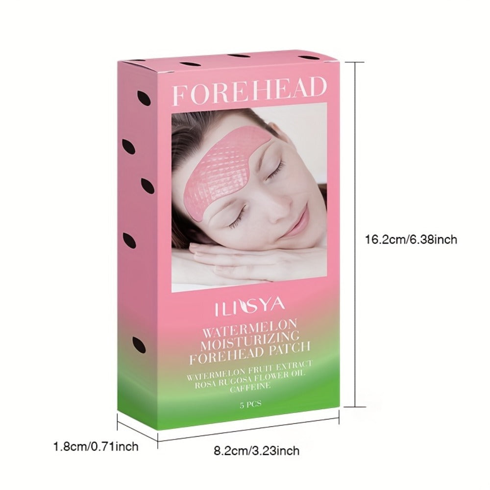 Forehead Patches Watermelon Caffeine Collagen Niacinamide Ultra Hydrating Moisturizing Nourishing Tender Skin Daily Facial Care 15pcs